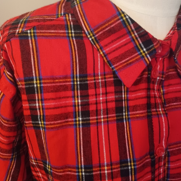 NWT Time and Tru holiday plaid button down flannel sz  XXL ONLY 1 LEFT - Picture 3 of 7